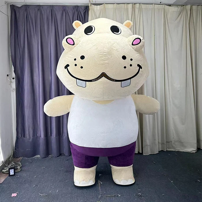 Inflatable Hippo Dinosaur Mascot Costume Role Playing Party Dinosaurs Clothing In Christmas River horse