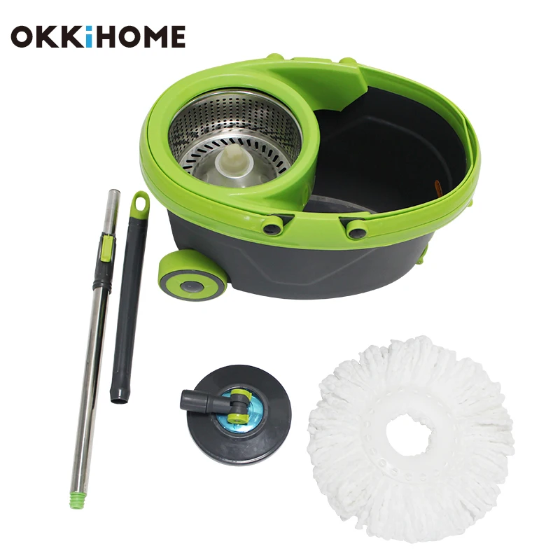 Spin Bucket mop with Easy Wheels for Magic 360 Degree Cleaning