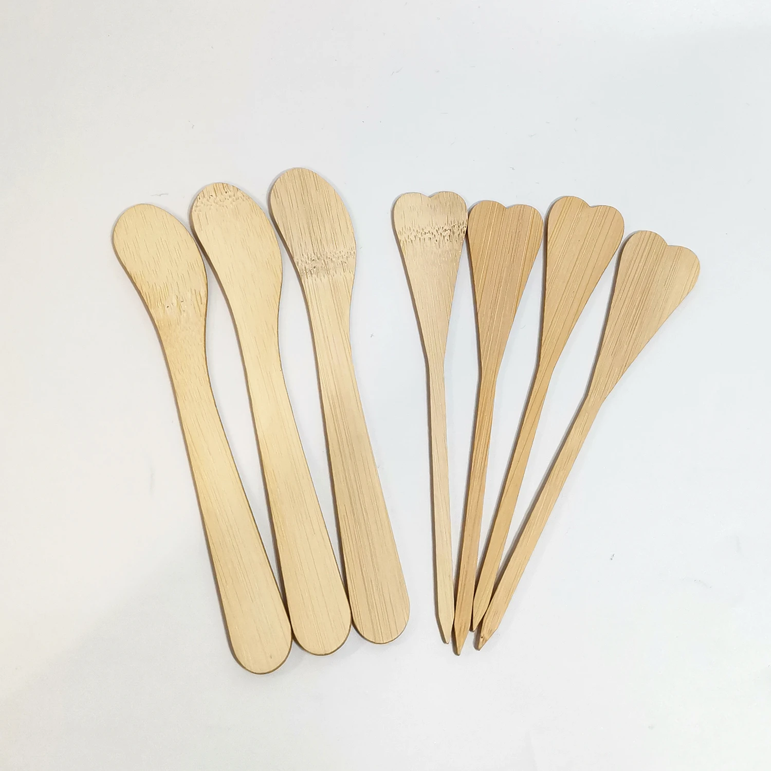 Mini Cartoon Bamboo Stick Cute Spatulas For Food Bamboo Spatula