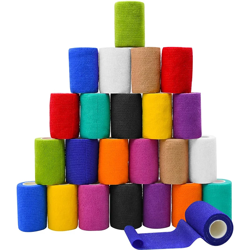 Multi color Self Adhesive Elastic Bandage Wholesale Customized Winding Self Adhesive Elastic Physical Bandage for Sports