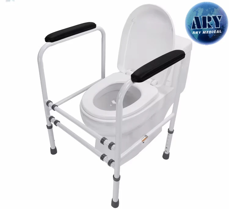Restroom Aid Commode Toilet Rail Safety Handrail For Disabled