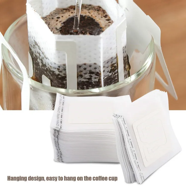 Wholesale disposable hanging ear coffee filter bag drip coffee filter paper hanging ear coffee brewing bag