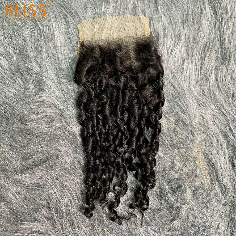 Bliss Hot Sale Pixie Curl Peruvian Hair Bundle Wholesale 3 Bundles with Closure Pack Hair Brazilian Raw Virgin Hair Bundle