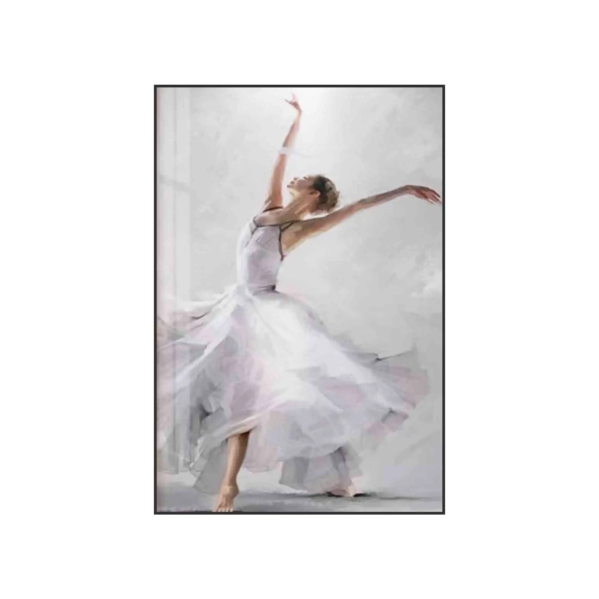 Ballet beautiful woman image oil painting handmade on canvas with frame for wall decor home decor
