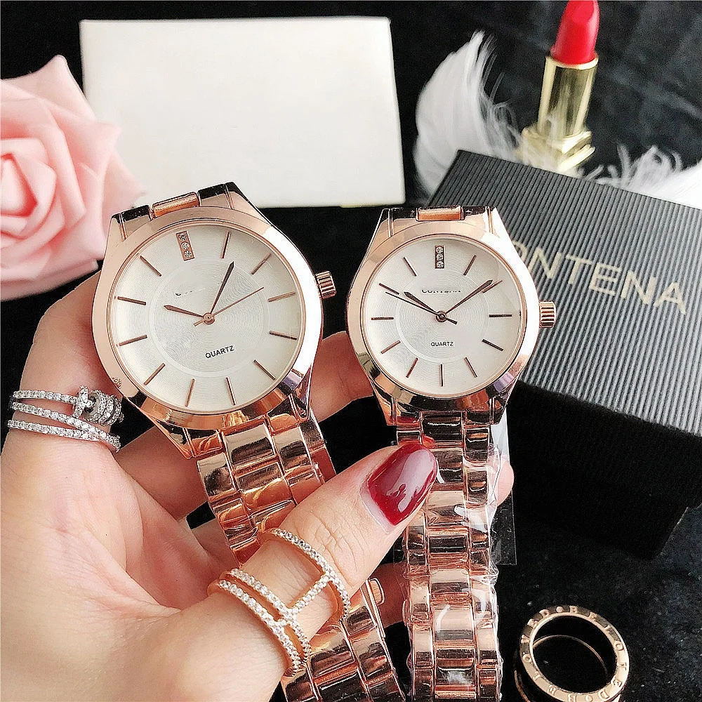 2024 Custom Logo Luxury Branded Dubai Couple Watch Relojes para parejas Quartz Watches for Woman Men Gift