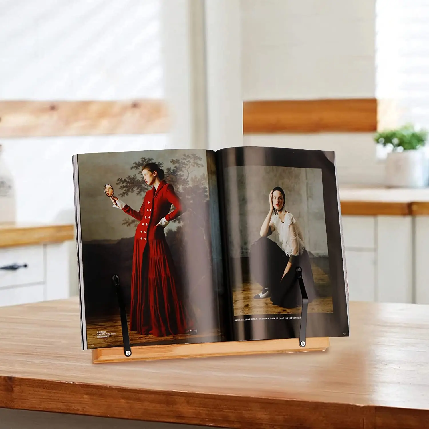 Лидер продаж, деревянная бамбуковая подставка-держатель, регулируемая складная бамбуковая подставка для чтения книг для детей