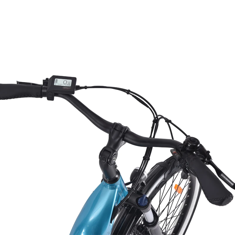 Electric City Bike 26x2.1 Tire Aluminum Alloy Frame  36V 15ah Lithium Battery Mid Drive 250W Power Torque Gears Wheel Brake