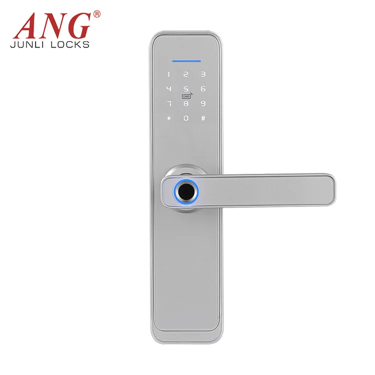 Домашняя безопасность, цифровой БЕСКЛЮЧЕВОЙ Wi-Fi замок для входной двери со сканером отпечатков пальцев, Умный Замок для дома, офиса, квартиры