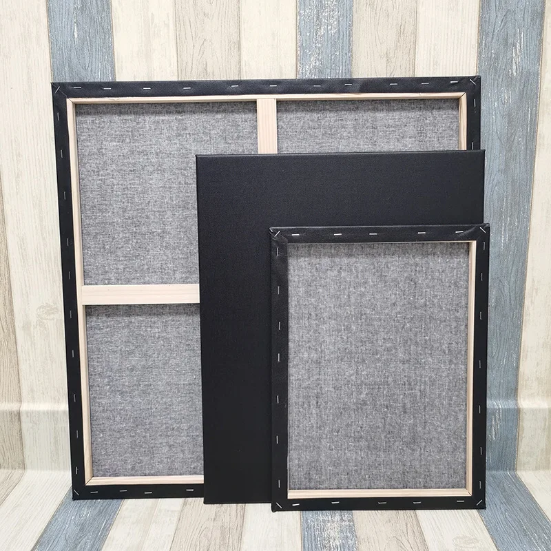 15*15,20*20,20*30,25*30,40*40,50*40,60*40cm High quality Hot selling Black Stretchted Canvas For Painting