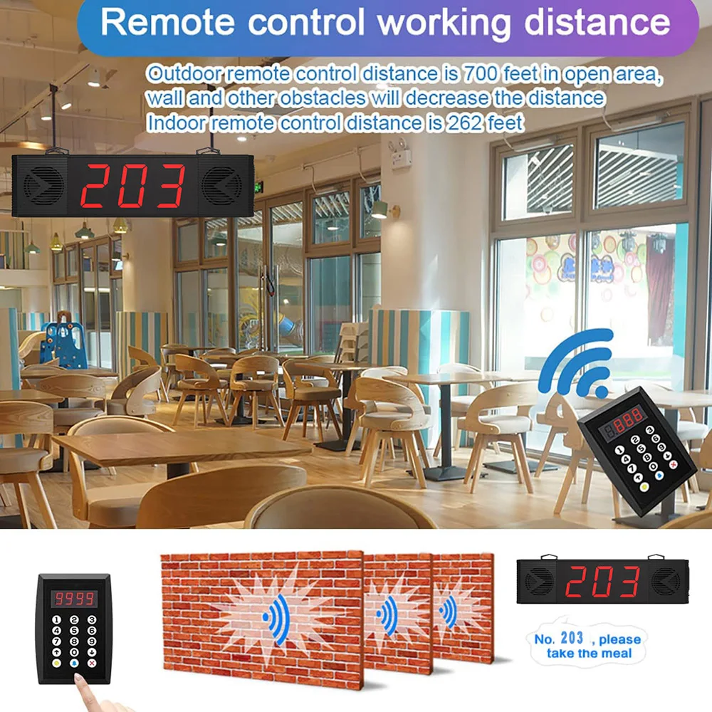 Беспроводной пейджер для ресторана JIANTAO со светодиодным дисплеем