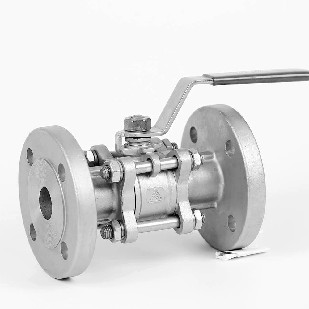 Flange end  3pc/Three pieces  Flanged Ball Valve  (full bore  DIN)   PN16/PN 40   manufacturer