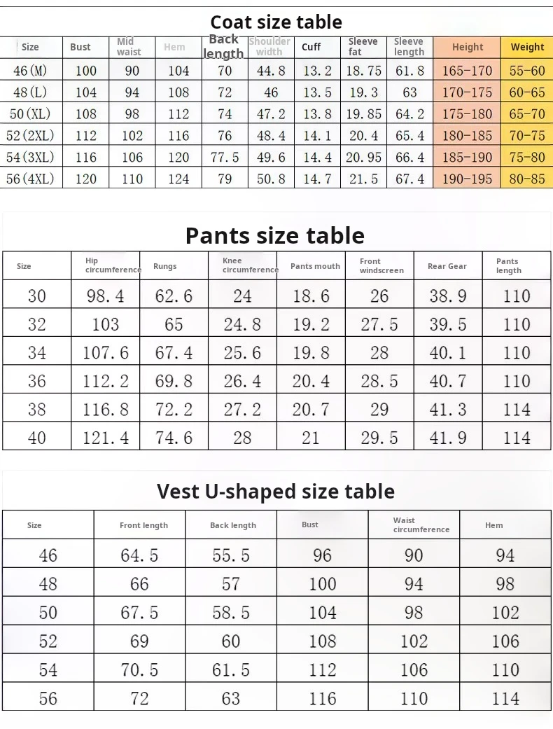 Tailored 3Piece Men s Suit Set Classic Slim Fit Wedding Tuxedo for Groom and Businessman