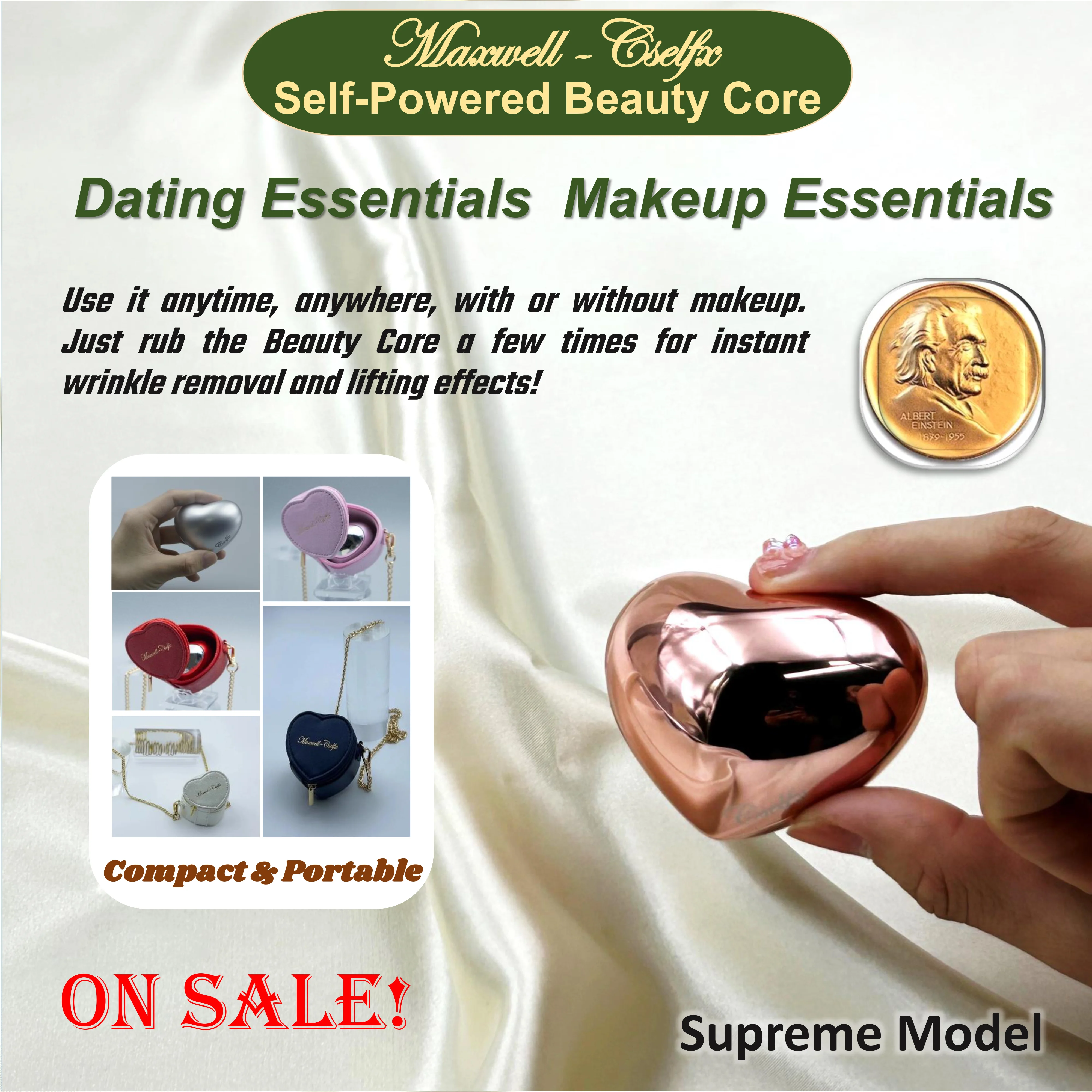 Maxwell-Cselfx Beauty Core самоуправляемая косметичка для омоложения кожи базовая модель сумка в форме сердца розовое золото