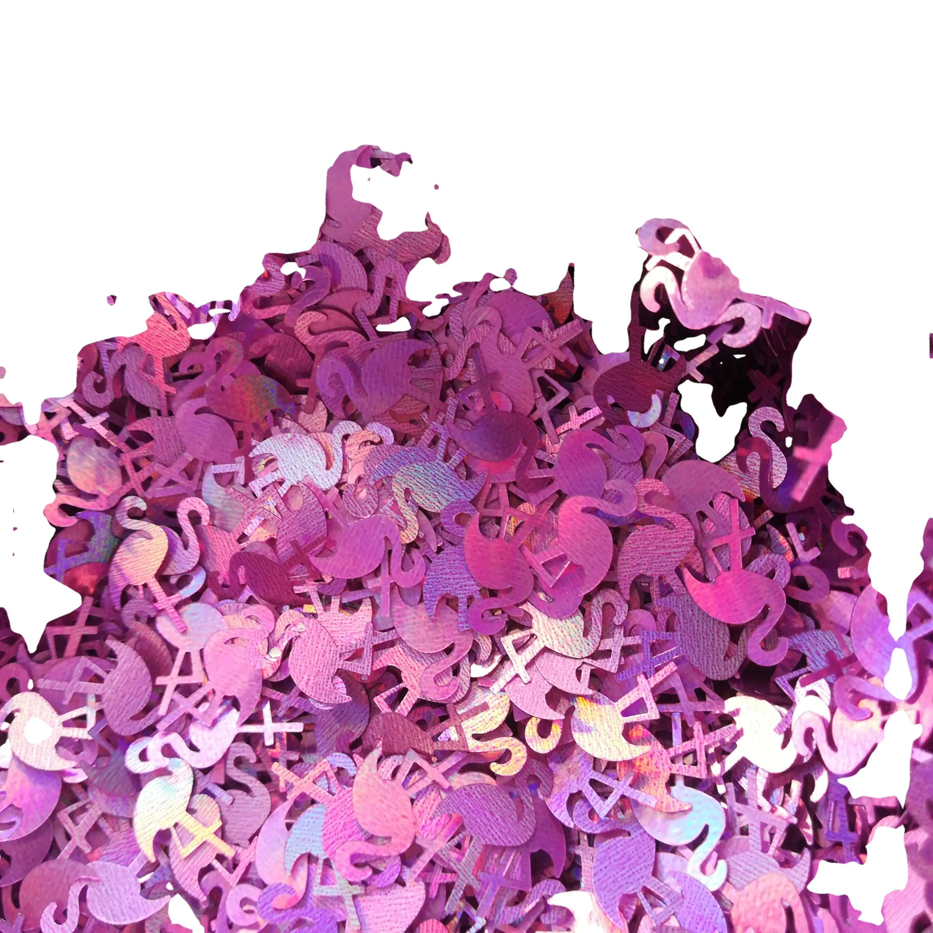 2021bulk! PET laser pink flamigo glitter flakes  for ornament clothes, shoes, decoration all festivals, Christmas ,wedding,etc