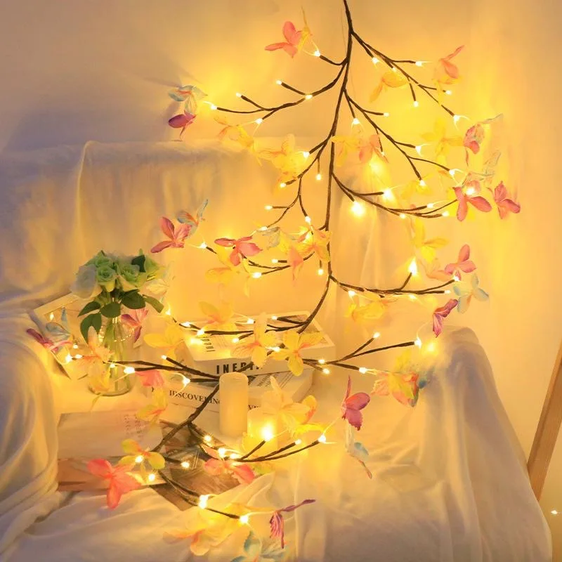 Creative 1.8 Meters Led  Ivy String Butterfly Flower Light For Party Holiday Event Christmas New Year Wedding Gift Night Light
