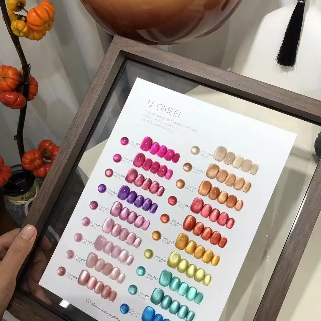 New product Beiluo Secret Realm Glass Bead Porcelain White Cat Eye Nail Oil Glue 19 Color Sparkling White Cat Eye Nail Art