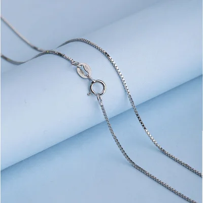 Factory Price Choker Chain Box Chain Necklace 925 Silver 100% 925 Silver Italy Jewelry Real Solid for Women Custom CLASSIC