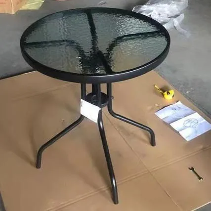 Wholesale Cheap Outdoor Patio Furniture Balcony Rattan Bistro Set 3 piece Tables and Stacking Chairs Set for Cafes Restaurant