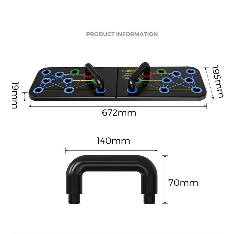 9 way Comprehensive Fitness Exercise Workout Folding Push-Up Stands board Push Ups Rack Board