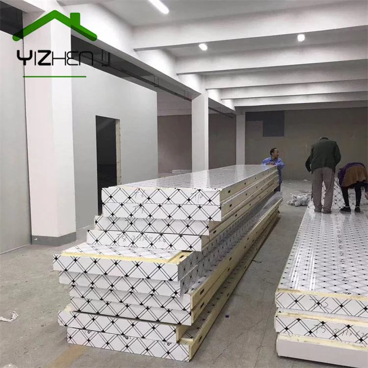 
lightweight insulated sandwich wall panel with rigid polyurethane foam for prefab house 