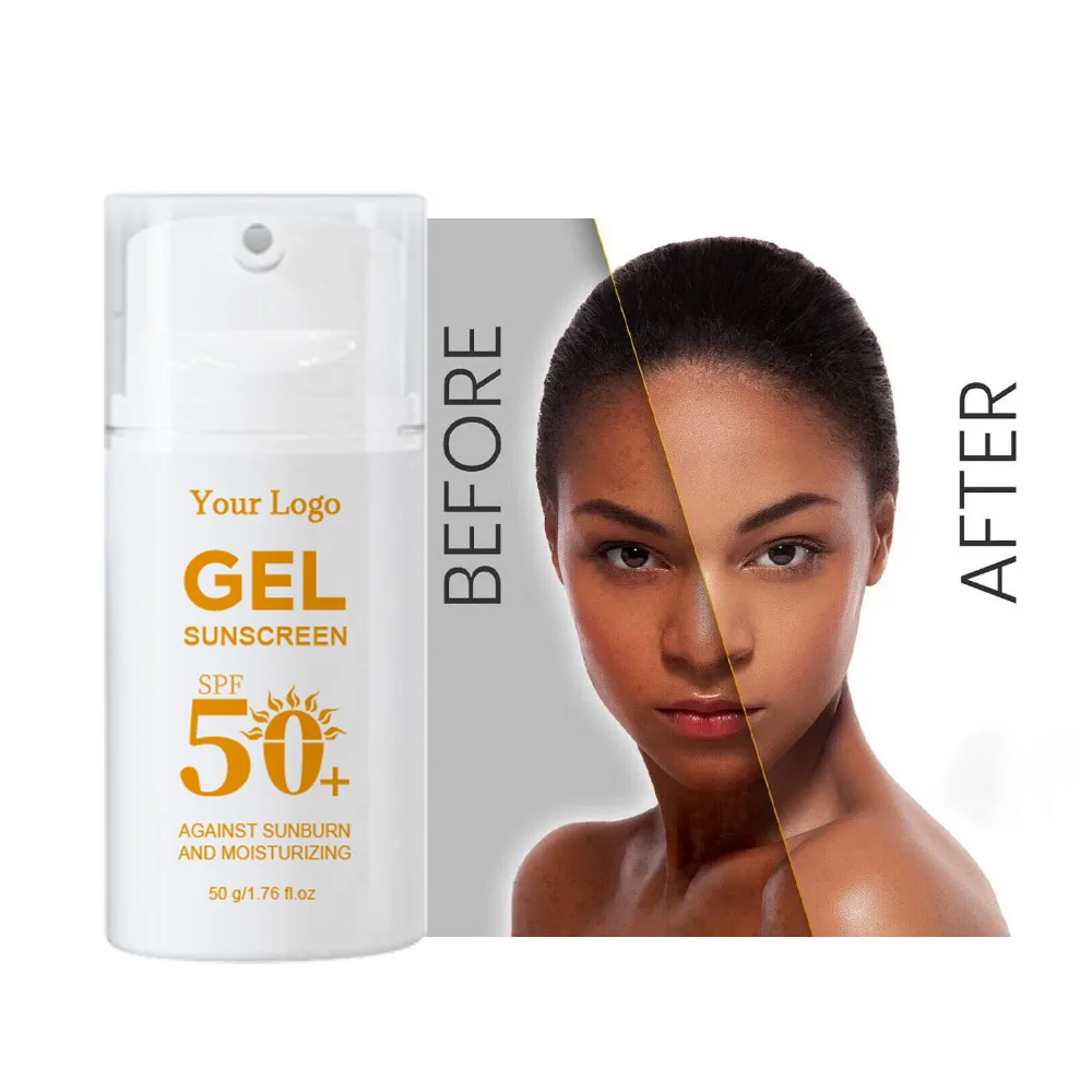 Private Label Sunscreen Manufacturer Sunblock UV Spf 50 Reef Safe Glow Moisturizing Waterproof Cream ZINC OXIDE Sunscreen Gel