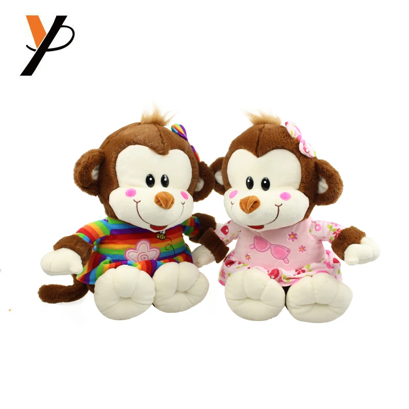 Customized  monkey plush toy stuffed animal with banana