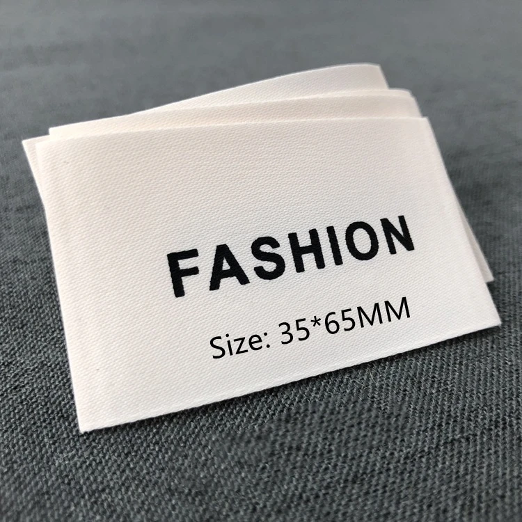 OEM/ODM Custom Logo Print Fabric Polyester White Labels Clothing