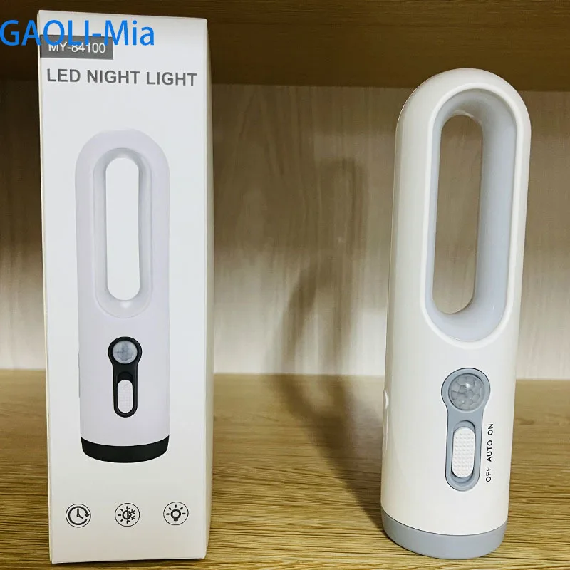 Motion Sensor LED Night Portable Rechargeable Emergency table  Light 3 in 1 Flashlight Outages and Hurricanes  Survival Kits