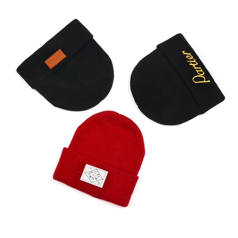 
Custom embroidery winter knitted hat 