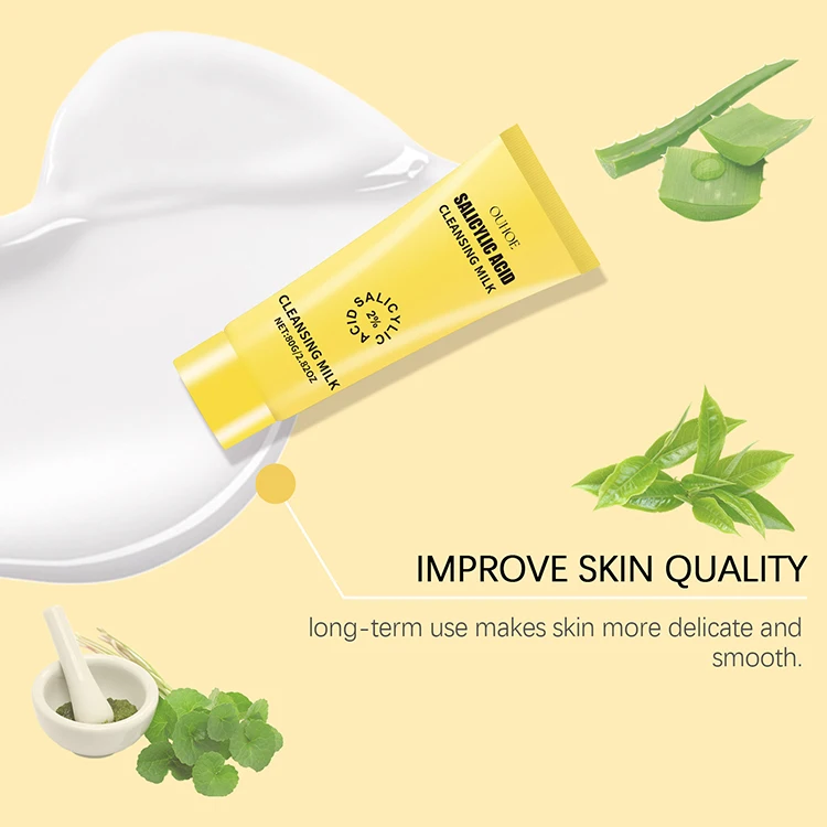 Face Wash Skin Care Deep Cleansing Natural Anti-Acne Salicylic Acid Face Cleanser For Oily Skin