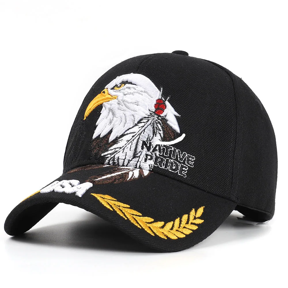New Vintage Baseball Cap For Men USA Eagle Embroidery Hip Hop Rebound Snapback Bone Cap Women Cotton Letter Trucker Dad Hat