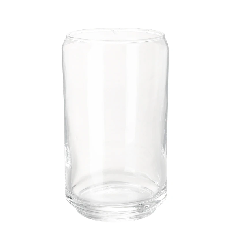 Wholesale Customized  sublimation glass can 330ml Cola Glass cup Round Unique Can Shape Coke Drink Juice Glasses
