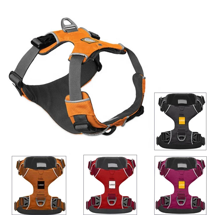 Personalized Customize Logo No Pull Hunting Dog Handle Vest Reflective Training Pet Dog Harness Manufacturer UK  for Hiking