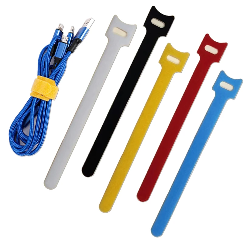 Wholesale Good qualityconcessional rate Two styles and a variety of colors Cable Ties Hook And Loop Wire binding tape