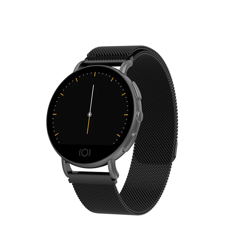 
2020 New Oukitel Leather Strap Android Smart Watch Drop Shipping Waterproof Black Watch Phone For Android And Ios Smartphones 