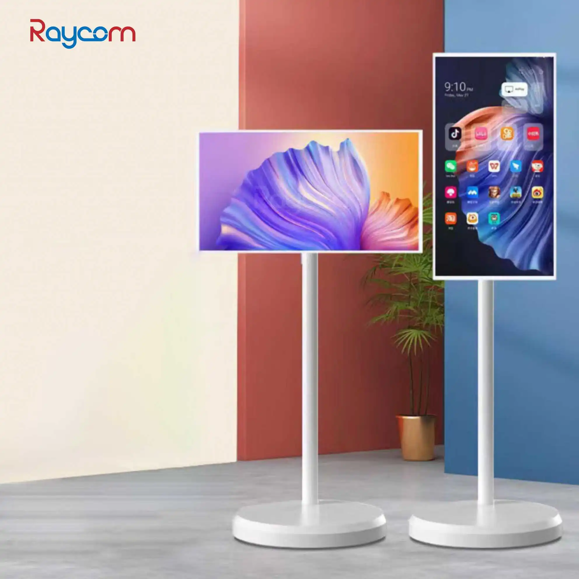 Raycom 32 inch monitor smart tvs Television Touch screen tv android system portable display screen move at will