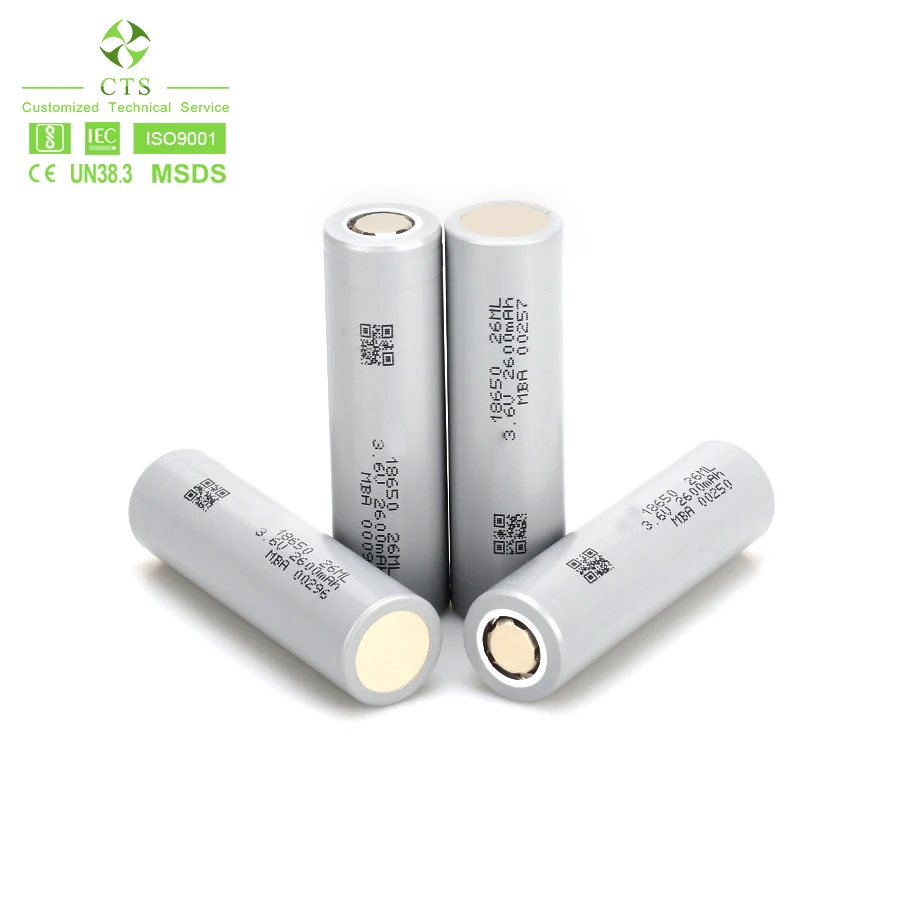 CTS Rechargeable Li ion Battery 3.7V 18650 2200mah 2600mah 3000mah Best Quality Cylindrical Batteries for Household Appliances