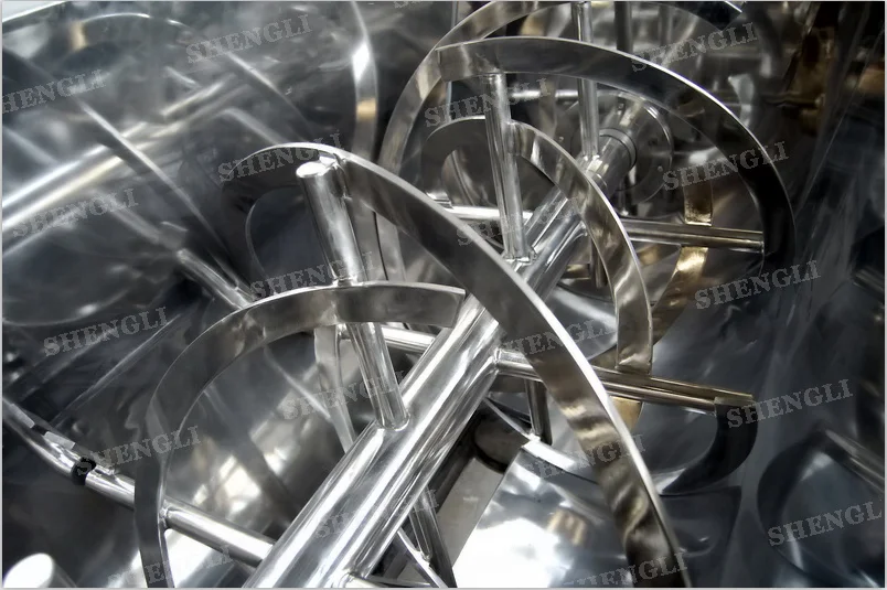 2000L LHY-2 Shengli Industrial Stainless Steel Flour Spices Spiral Horizontal Ribbon Mixer Horizontal Powder Mixer Machine