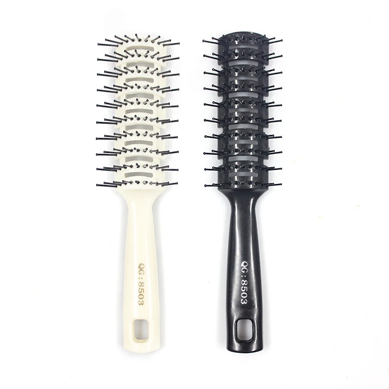 2024 Hot Selling Anti Static Boar Bristle Hairbrush Round Wooden Hair Comb For Curly Hair Hairstyle Comb