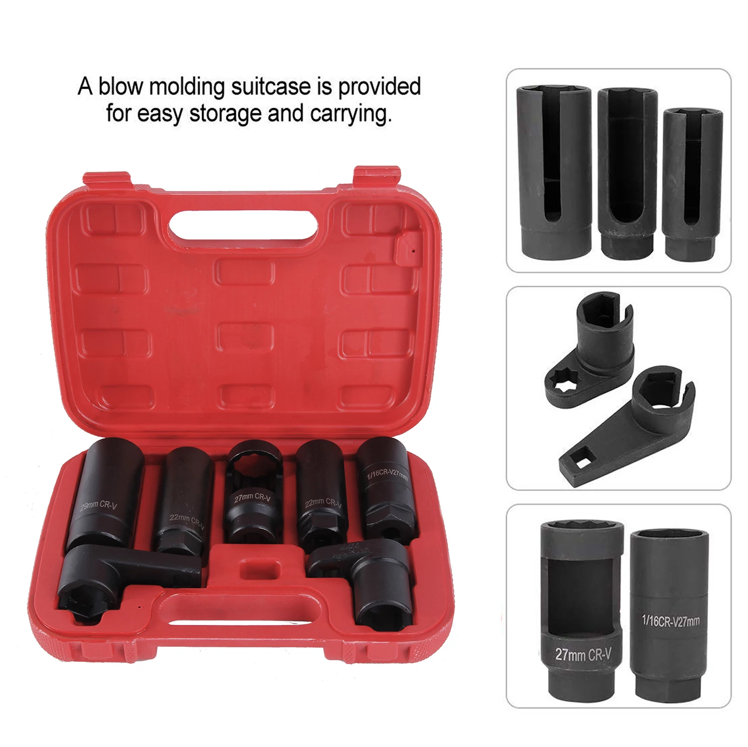 YIZHE  Good quality factory directly auto repair tools 7pcs oxygen sensor switch socket  sensor socket