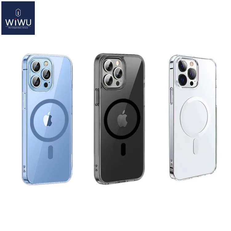 Прозрачный защитный чехол WIWU Magsafe из ТПУ для iPhone 13 14 Pro Max Магнитный беспроводной