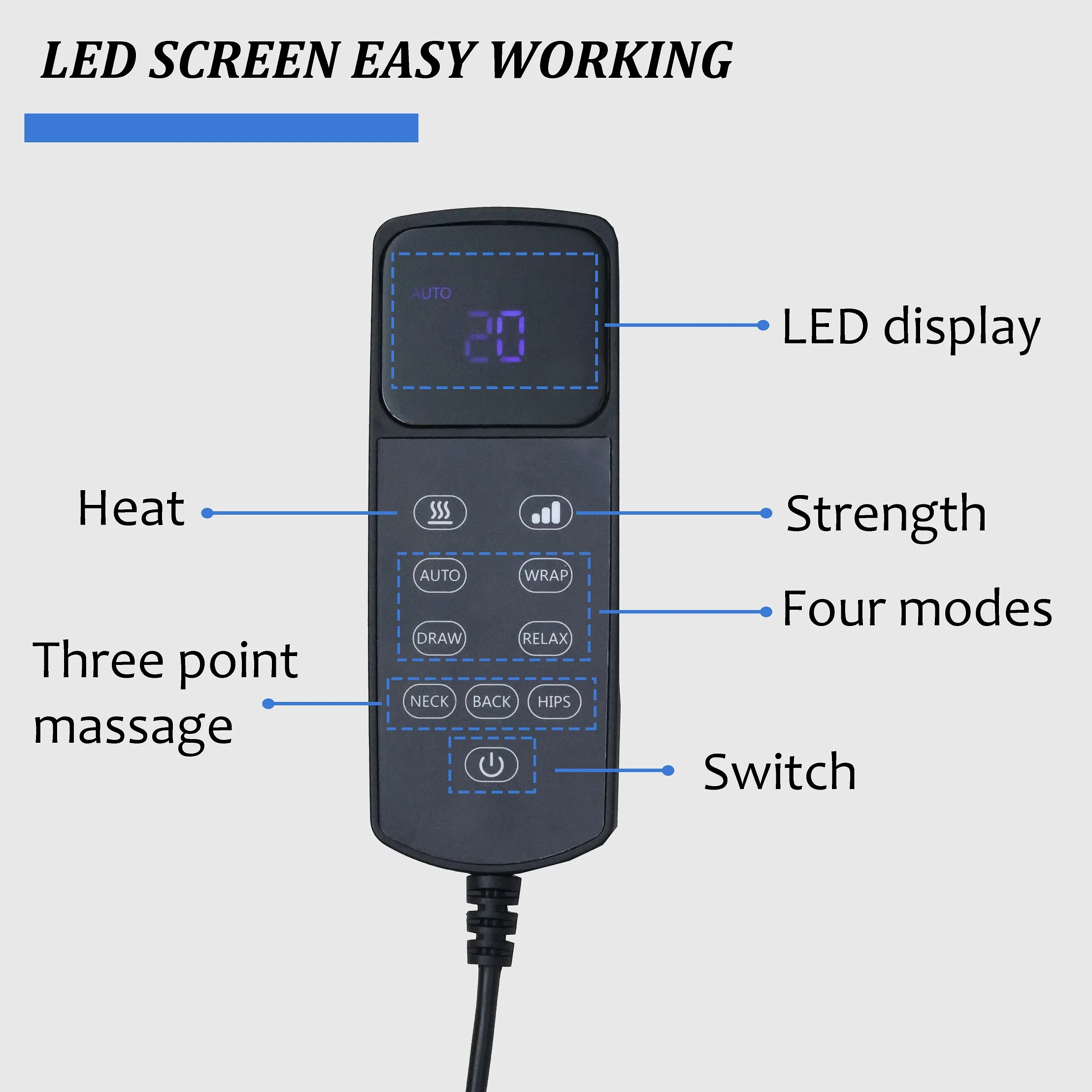 Foldable Electric Heat Stretching Queen Size Back Massage Mattress Stretching Yoga Mat  Pad Machine For Neck, Waist & Hips