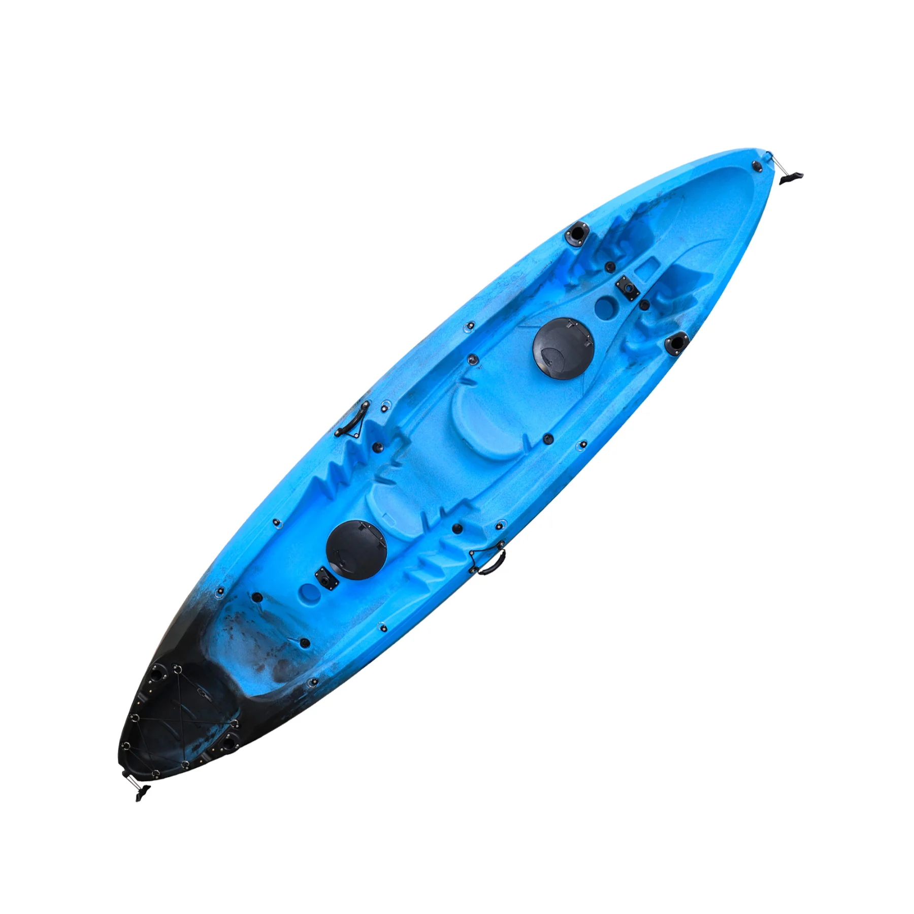 Пластиковая вращающаяся лопатка на 3 человек, 2 человека, тандем, сидя на верхушке, семейный каяк для рыбалки с вращением на 12 футов