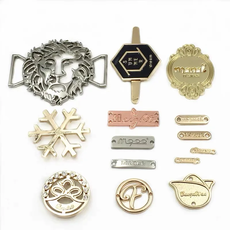 Китайская фабрика, высокое качество, металлический логотип, металлическая табличка для мешков