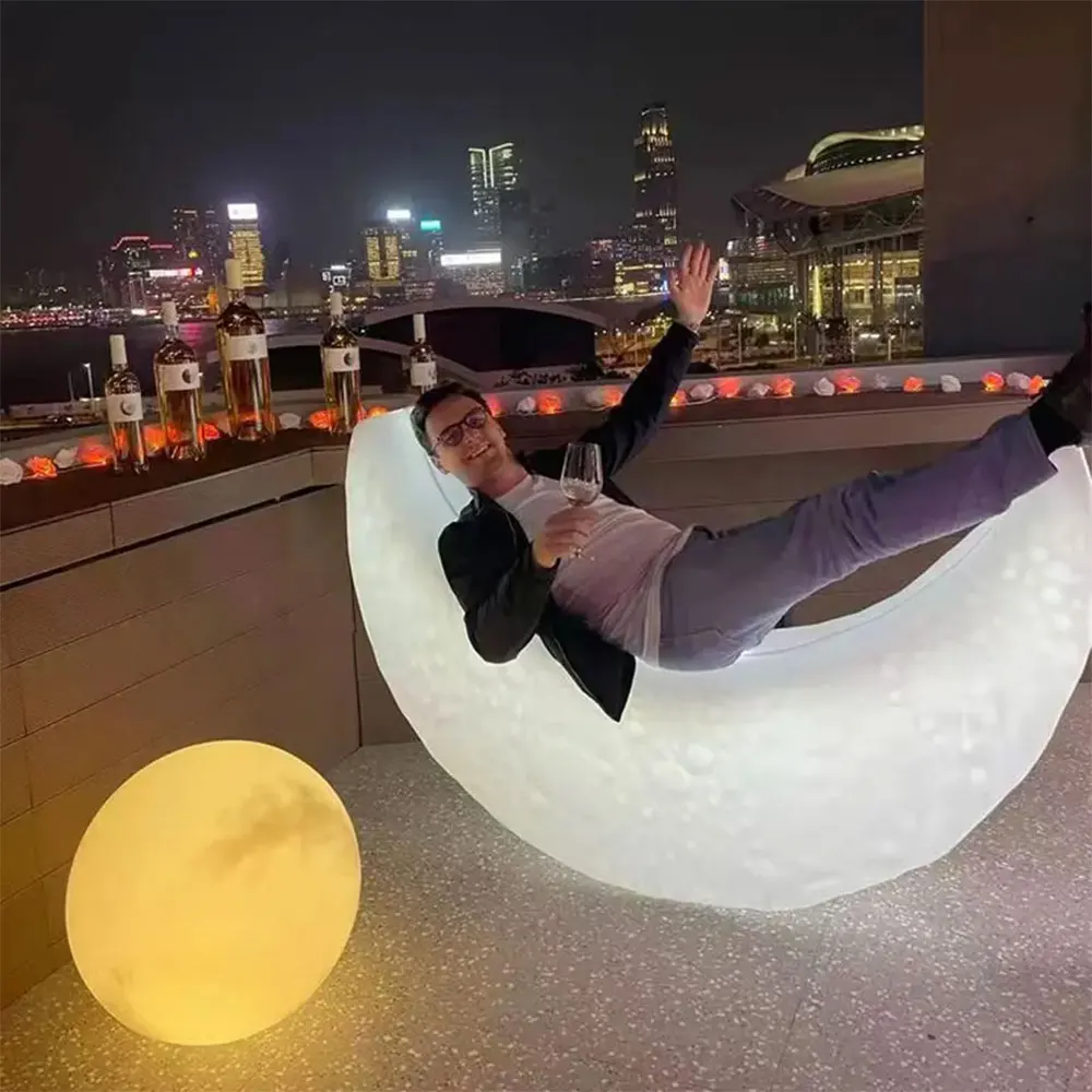 Manufacturer New Design Outdoor Indoor Moonball Landscape Light RGB color Changing Giant Led Lighted Spheres