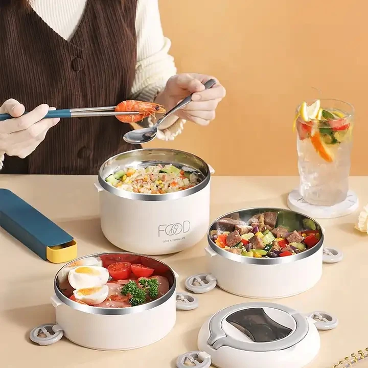 Портативный многослойный Ланч-бокс из нержавеющей стали bento для офисного работника