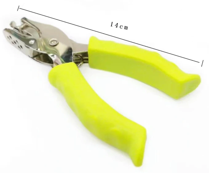 Heat shrinkable sheet punch 6MM/3mm leather case handle metal hand-held punch punch pliers single hole ticket checker