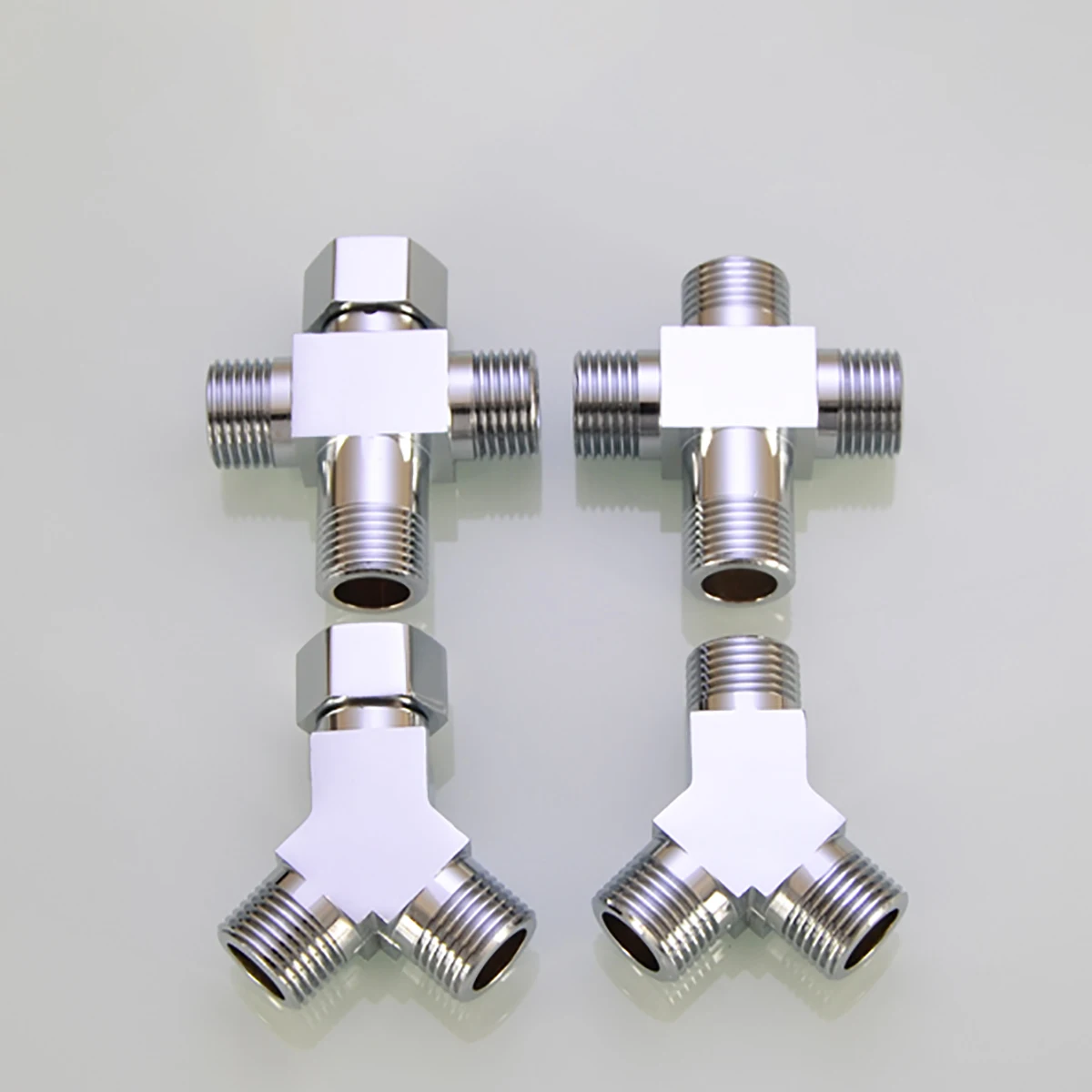 BSP 1/2' Male / Female Thread Chrome Plated Brass Pipe Fittings Elbow Tee 4-way Splitter L / T / Y-Shaped Union Connector