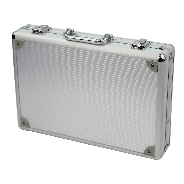 Wholesale Aluminium Alloy Metal Watch Suitcase Business Travel Watches Carrying Box Case With Handle