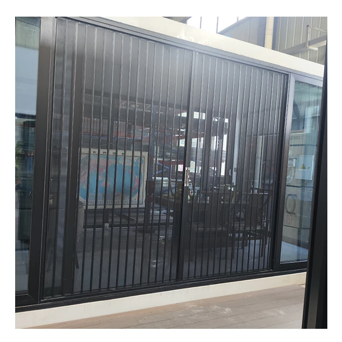 Home Office Plastic Flat Handle Rail Sliding Mosquito Net For Doors Wall Panel Sliding Door Net